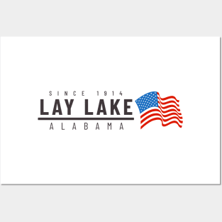 Lay Lake USA - dark text Posters and Art